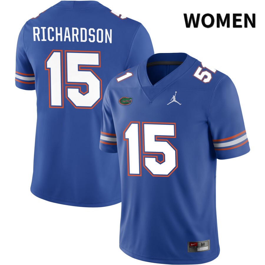 NCAA Florida Gators Anthony Richardson Women's #15 Jordan Brand Royal 2022 NIL Stitched Authentic College Football Jersey NHQ2864YI